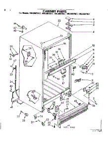 Cabinet Parts parts for Kenmore Refrigerator 106.8607967 (1068607967, 106 8607967) from AppliancePartsPros.com