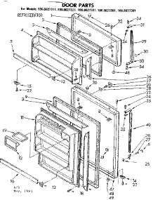 Door Parts parts for Kenmore Refrigerator 106.8627311 (1068627311, 106 8627311) from AppliancePartsPros.com
