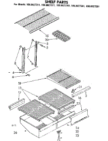 Shelf Parts parts for Kenmore Refrigerator 106.8627311 (1068627311, 106 8627311) from AppliancePartsPros.com
