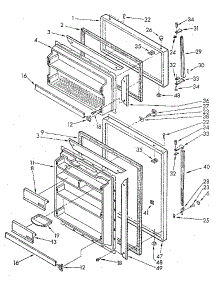 Door Parts parts for Kenmore Refrigerator 106.8627620 (1068627620, 106 8627620) from AppliancePartsPros.com