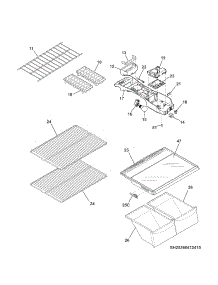 Shelves parts for Kenmore Refrigerator 253.60412410 (25360412410, 253 60412410) from AppliancePartsPros.com