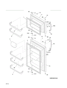 Doors parts for Kenmore Refrigerator 253.60412410 (25360412410, 253 60412410) from AppliancePartsPros.com