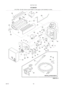 Ice Maker parts for Kenmore Refrigerator 253.73211015 (25373211015, 253 73211015) from AppliancePartsPros.com
