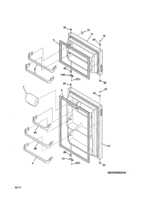 Doors parts for Kenmore Refrigerator 253.60002414 (25360002414, 253 60002414) from AppliancePartsPros.com