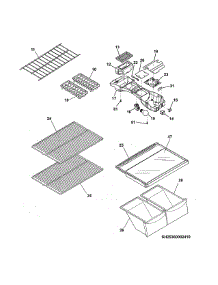 Shelves parts for Kenmore Refrigerator 253.60002414 (25360002414, 253 60002414) from AppliancePartsPros.com