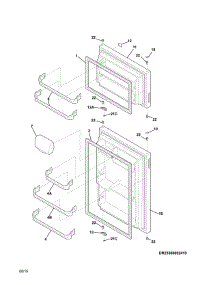 Doors parts for Kenmore Refrigerator 253.60002413 (25360002413, 253 60002413) from AppliancePartsPros.com