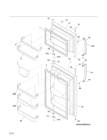 Doors parts for Kenmore Refrigerator 253.78893016 (25378893016, 253 78893016) from AppliancePartsPros.com