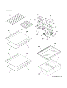 Shelves parts for Kenmore Refrigerator 253.60382410 (25360382410, 253 60382410) from AppliancePartsPros.com
