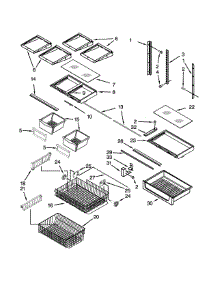 Shelf Parts parts for Kenmore Refrigerator 596.69363010 (59669363010, 596 69363010) from AppliancePartsPros.com