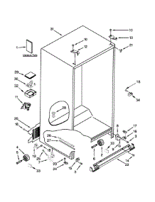 Cabinet Parts parts for Kenmore Refrigerator 106.51132210 (10651132210, 106 51132210) from AppliancePartsPros.com