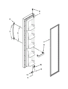 Freezer Door parts for Kenmore Refrigerator 106.41124210 (10641124210, 106 41124210) from AppliancePartsPros.com