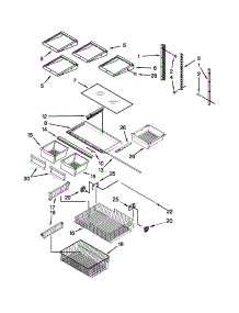Shelf Parts parts for Kenmore Refrigerator 596.69972013 (59669972013, 596 69972013) from AppliancePartsPros.com