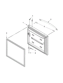 Freezer Door parts for Kenmore Refrigerator 596.69972013 (59669972013, 596 69972013) from AppliancePartsPros.com