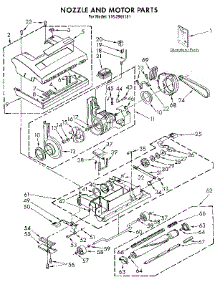 Nozzle And Motor parts for Kenmore Vacuum 116.3966181 (1163966181, 116 3966181) from AppliancePartsPros.com