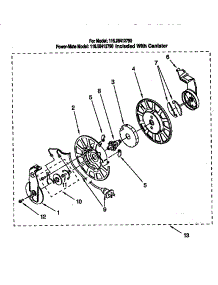 Power Cord Reel parts for Kenmore Vacuum 116.28412790 (11628412790, 116 28412790) from AppliancePartsPros.com