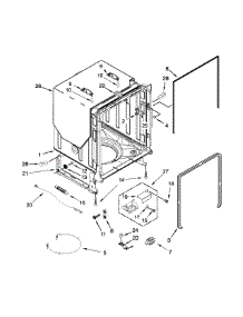 Tub And Frame Parts parts for Kenmore Dishwasher 665.14742N510 (66514742N510, 665 14742N510) from AppliancePartsPros.com