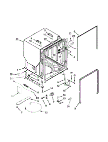 Tub And Frame Parts parts for Kenmore Dishwasher 665.12813K313 (66512813K313, 665 12813K313) from AppliancePartsPros.com