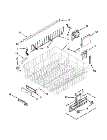 Upper Rack And Track Parts parts for Kenmore Dishwasher 665.12813K313 (66512813K313, 665 12813K313) from AppliancePartsPros.com