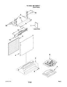 Door And Panel Parts parts for Kenmore Dishwasher 665.13966K017 (66513966K017, 665 13966K017) from AppliancePartsPros.com