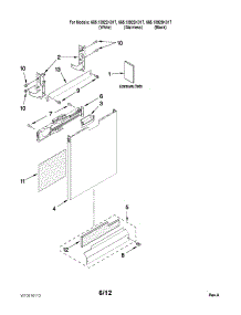 Door And Panel Parts parts for Kenmore Dishwasher 665.13922K017 (66513922K017, 665 13922K017) from AppliancePartsPros.com