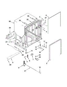 Tub And Frame Parts parts for Kenmore Dishwasher 665.13922K017 (66513922K017, 665 13922K017) from AppliancePartsPros.com