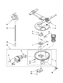 Pump, Washarm And Motor Parts parts for Kenmore Dishwasher 665.13922K017 (66513922K017, 665 13922K017) from AppliancePartsPros.com