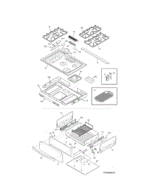 Top / Drawer parts for Kenmore Range 790.32632313 (79032632313, 790 32632313) from AppliancePartsPros.com