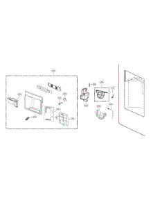 Dispenser Parts parts for Kenmore Refrigerator 795.75042610 (79575042610, 795 75042610) from AppliancePartsPros.com