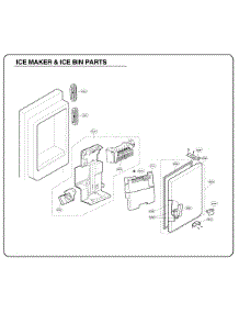Ice Maker Parts parts for Kenmore Refrigerator 795.73165610 (79573165610, 795 73165610) from AppliancePartsPros.com
