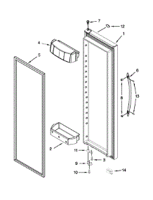 Refrigerator Door Parts parts for Kenmore Refrigerator 106.51719413 (10651719413, 106 51719413) from AppliancePartsPros.com