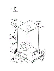 Cabinet Parts parts for Kenmore Refrigerator 106.51719413 (10651719413, 106 51719413) from AppliancePartsPros.com