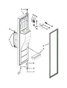 Freezer Door parts for Kenmore Refrigerator 106.51182113 (10651182113, 106 51182113) from AppliancePartsPros.com