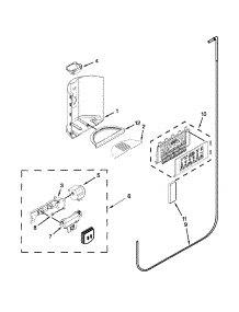 Dispenser Parts parts for Kenmore Refrigerator 106.51182113 (10651182113, 106 51182113) from AppliancePartsPros.com