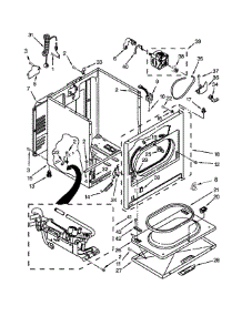 Cabinet Parts parts for Kenmore Dryer 7MKGDS400DW0 from AppliancePartsPros.com
