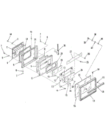 Oven Door Section parts for Kenmore Wall Oven 278.4088895 (2784088895, 278 4088895) from AppliancePartsPros.com