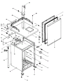 Cabinet parts for Kenmore Wine Beverage Cooler 564.8815020 (5648815020, 564 8815020) from AppliancePartsPros.com