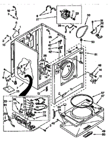Cabinet parts for Kenmore Dryer 110.97578110 (11097578110, 110 97578110) from AppliancePartsPros.com
