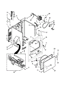 Cabinet Parts parts for Kenmore Dryer 110.C72442511 (110C72442511, 110 C72442511) from AppliancePartsPros.com