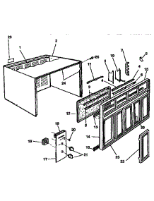 Cabinet And Front Panel Parts parts for Kenmore Heat Pump System 253.8782595 (2538782595, 253 8782595) from AppliancePartsPros.com