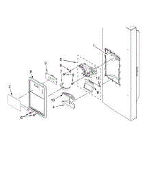 Dispenser Front Parts parts for Kenmore Heater 9873 from AppliancePartsPros.com