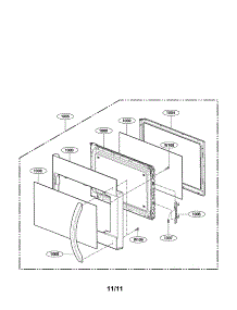 Door Parts parts for Kenmore Microwave 721.85039111 (72185039111, 721 85039111) from AppliancePartsPros.com