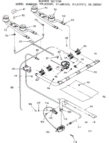 Burner Section parts for Kenmore Range 911.6037611 (9116037611, 911 6037611) from AppliancePartsPros.com