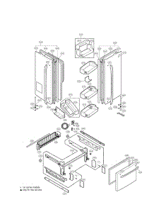 Doors parts for Lg Refrigerator LFX25980ST/00 from AppliancePartsPros.com