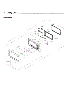 Door parts for Samsung Microwave MC17J8000CG/AA-00 from AppliancePartsPros.com