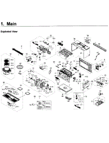 Main Asy parts for Samsung Microwave MC17J8000CG/AA-00 from AppliancePartsPros.com
