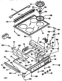 Main Top Section parts for Kenmore Range 911.36755793 (91136755793, 911 36755793) from AppliancePartsPros.com