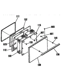 Door Section parts for Kenmore Range 911.6424190 (9116424190, 911 6424190) from AppliancePartsPros.com