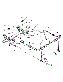 Top Burner Section parts for Kenmore Range 911.7328810 (9117328810, 911 7328810) from AppliancePartsPros.com