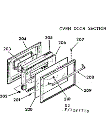 Oven Door Section parts for Kenmore Range 103.7287710 (1037287710, 103 7287710) from AppliancePartsPros.com