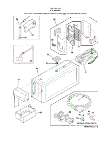 Ice Maker parts for Kenmore Refrigerator 253.70347410 (25370347410, 253 70347410) from AppliancePartsPros.com